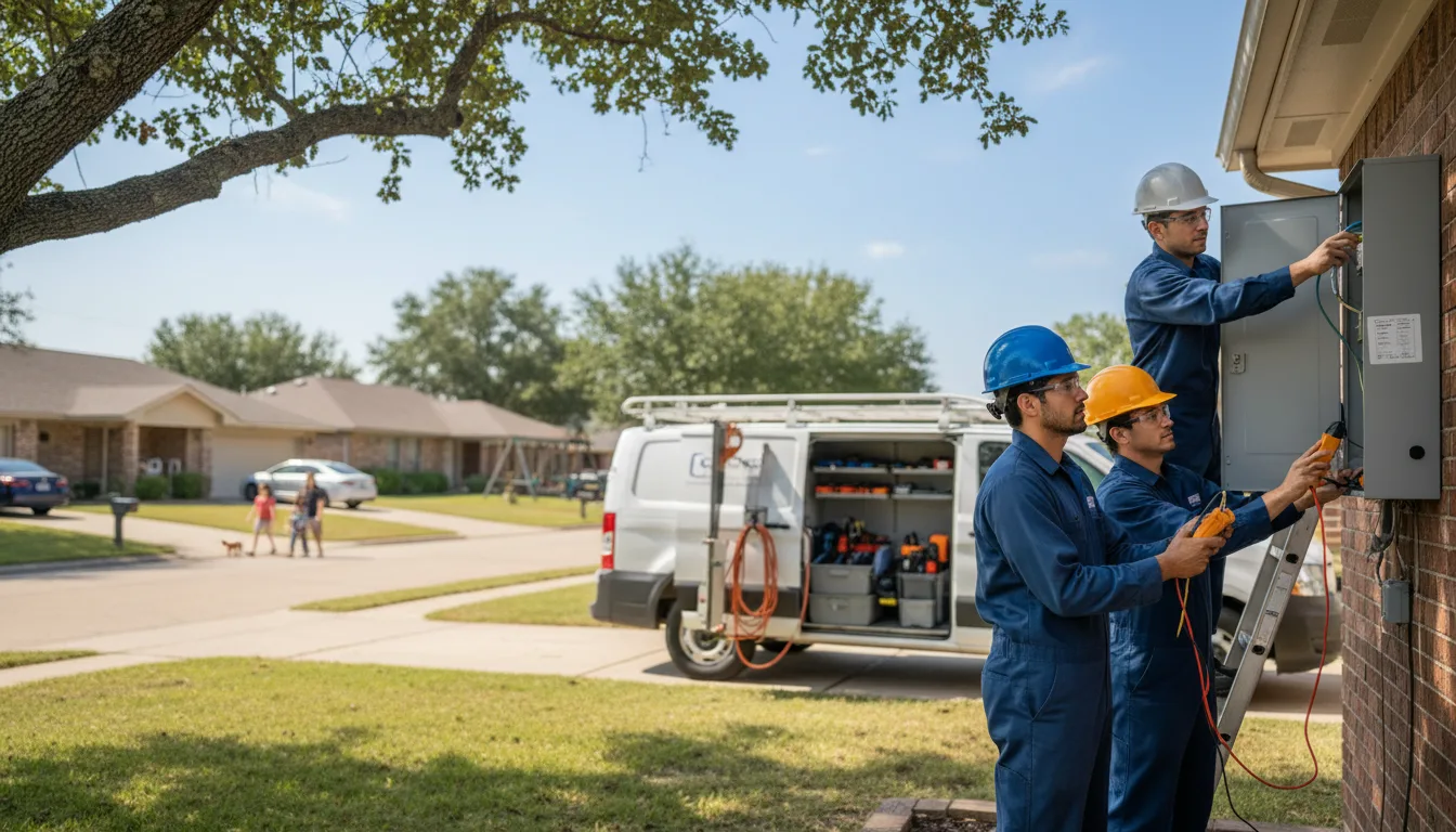 Certified electrician providing emergency electrical services in Vernon, TX